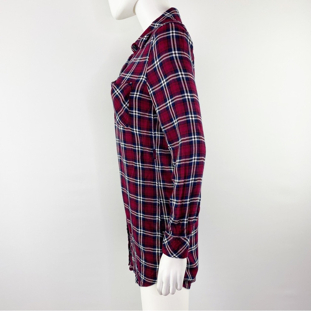 Rails Size Xs Red Plaid Button Down Collared Flan… - image 3